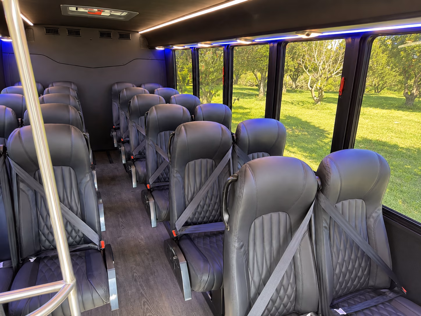 fairfield 18 passenger minibus inside