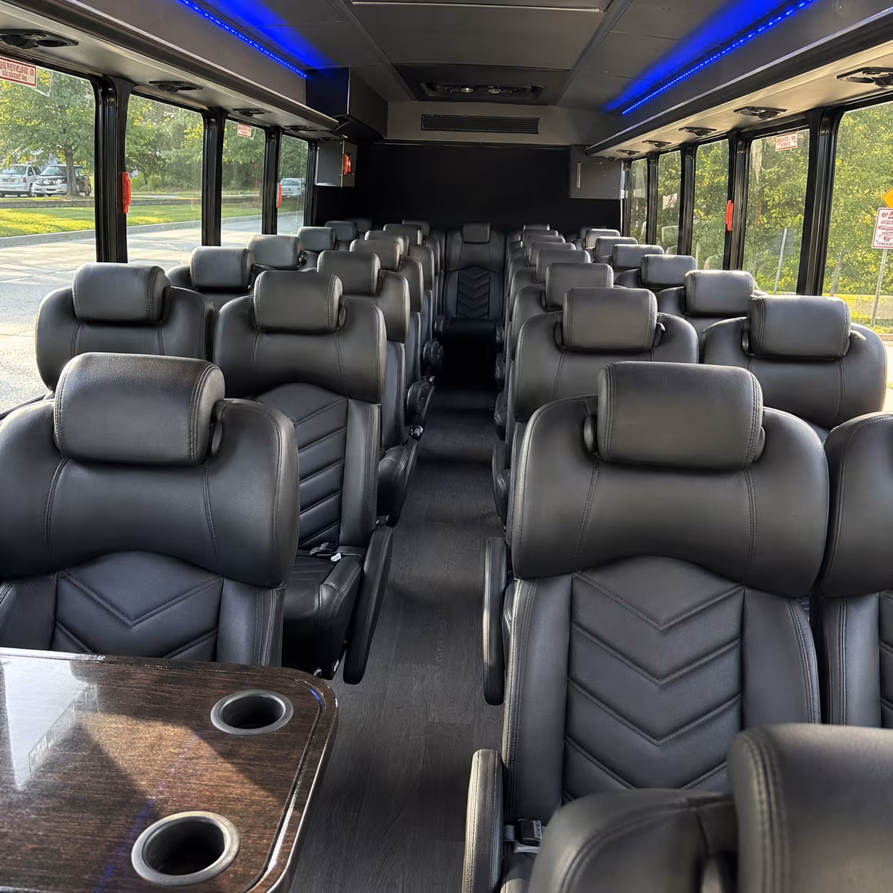 fairfield 25 passenger minibus inside