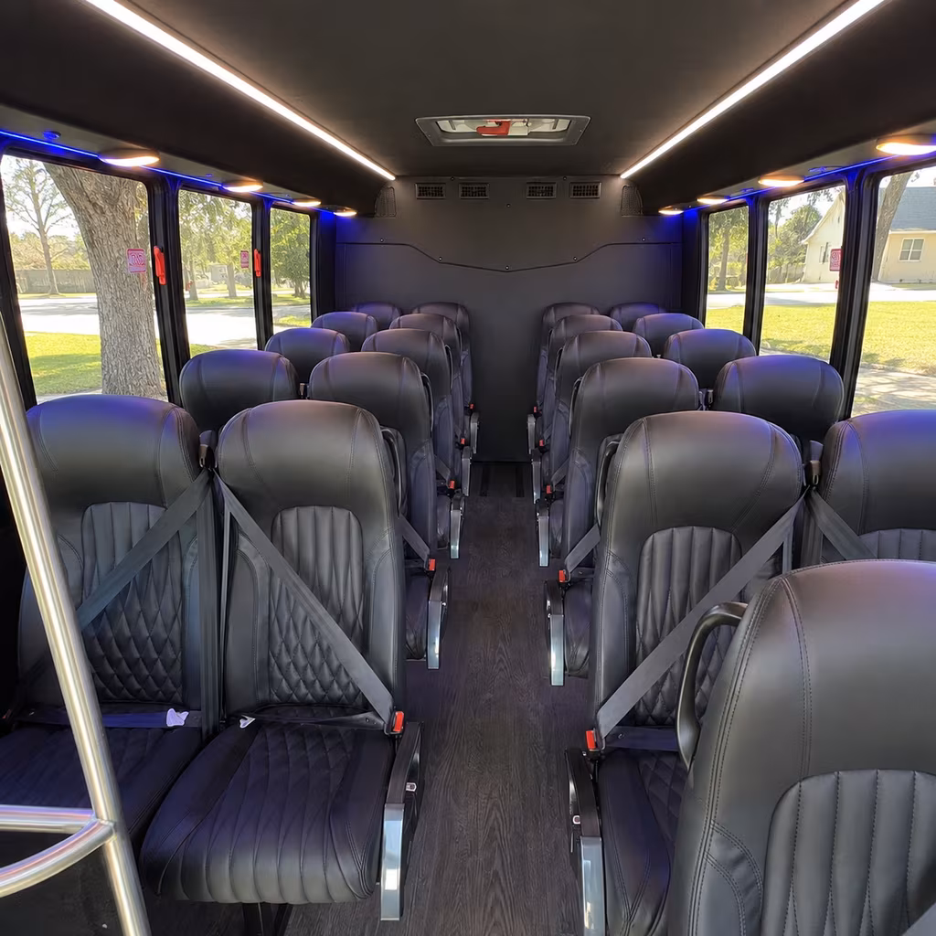 fairfield 30 passenger minibus inside